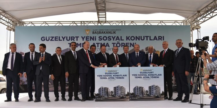Güzelyurt Yeni Sosyal Konutları’nın temeli atıldı… İki bloktan oluşacak 35 daire yapılacak