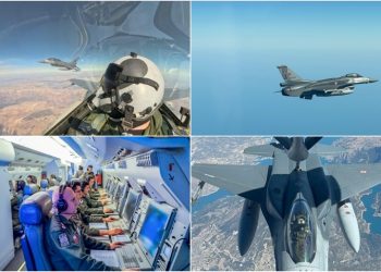 Türk Hava Kuvvetlerinden Kıbrıs Adası’nın güneyinde eğitim uçuşu