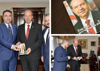 Cumhurbaşkanı Tatar’a kitap takdim edildi