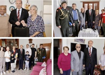 Cumhurbaşkanı Ersin Tatar, TMT mücahidi,KTBK gazi ve şehit yakınlarını ziyaret etti