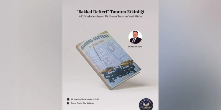 Dr. Hasan Topal’ın “Bakkal Defteri” adlı kitabı çarşamba günü tanıtılacak