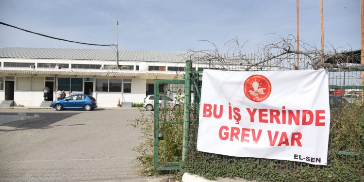 El-Sen, Kıb-Tek Lefkoşa Bölge Amirliği Tesis Şube Bölümünde uyarı grevi yaptı