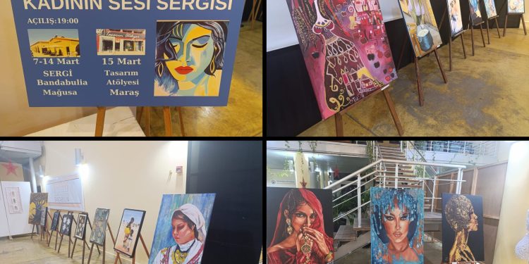 Gazimağusa Bandabulya’da “Kadının Sesi” sergisi açıldı