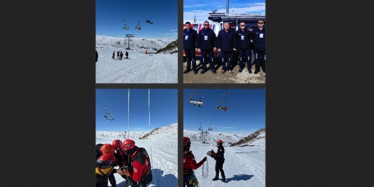 Sivil Savunma Teşkilatı Başkanlığı AFAD  Erzurum Kış Saha Tatbikatı’na katıldı