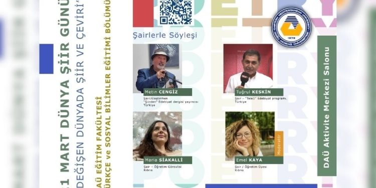 DAÜ’de yarın “21 Mart Dünya Şiir Günü” etkinliği
