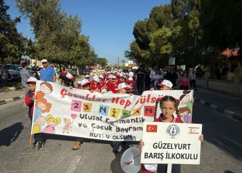 Güzelyurt’ta 23 Nisan Ulusal Egemenlik ve Çocuk Bayramı korteji düzenlendi