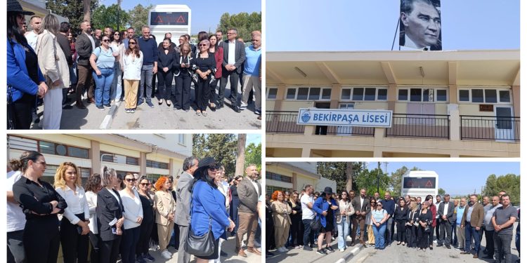 KTÖS; KTOEÖS, örgütler ve siyasi parti temsilcileri Bekirpaşa Lisesi’ni ziyaret etti