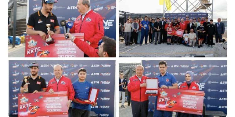 Cumhurbaşkanı Tatar, “TEKNOFEST KKTC” kapsamında düzenlenen “Drone Yarışması’nın” ödül törenine katıldı