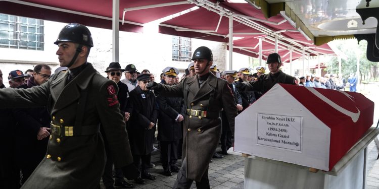 Kıbrıs Barış Harekatı’nın komutanlarından İbrahim Neşet İkiz için cenaze töreni