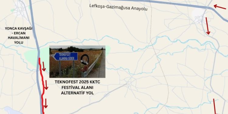 TEKNOFEST 2025 KKTC için alternatif güzergah oluşturuldu