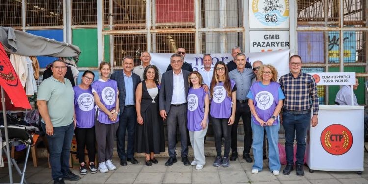CTP’li kadınlar hem dayanışma gösterdi hem imza topladı