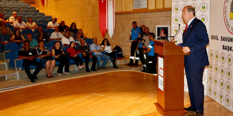 Cumhurbaşkanı Tatar, Güzelyurt’ta Sivil Savunma Teşkilatı’nın terhis törenine katıldı
