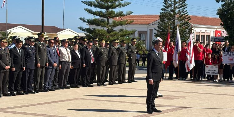 Atatürk’ü Anma Gençlik ve Spor Bayramı Güzelyurt’ta  düzenlenen törenle kutlandı