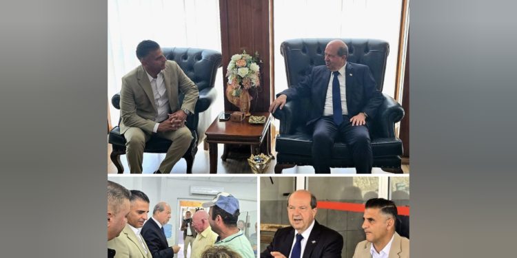 Cumhurbaşkanı  Tatar, Lapta Alsancak Çamlıbel Belediyesi’ni ziyaret etti