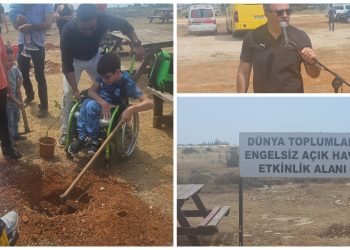 Ortopedik Özürlüler Derneği’nden Derinya’da ağaç dikme ve piknik etkinliği