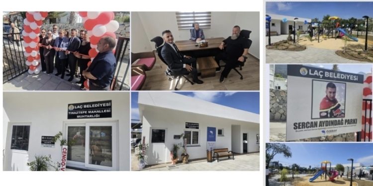Lapta Tınaztepe Muhtarlık Binası, Genç Lapta Avcılık ve Atıcılık Derneği Binası ve Sercan Aydındağ Parkı düzenlenen törenle Başbakan tarafından açıldı