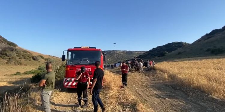 Avtepe-Kuruova köyleri arsında başlayan yangın kısmen kontrol altına alındı