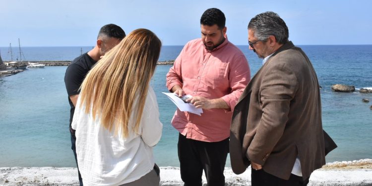 Girne Belediyesi ve İnşaat Mühendisleri Odası’ndan Girne Kalesi mevkiinde inceleme