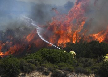 Foça’da orman yangını: Çok sayıda ev tahliye edildi
