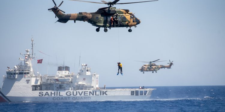 Şehit Teğmen Caner Gönyeli Arama Kurtarma Davet Tatbikatı’nın deniz safhası icra edildi