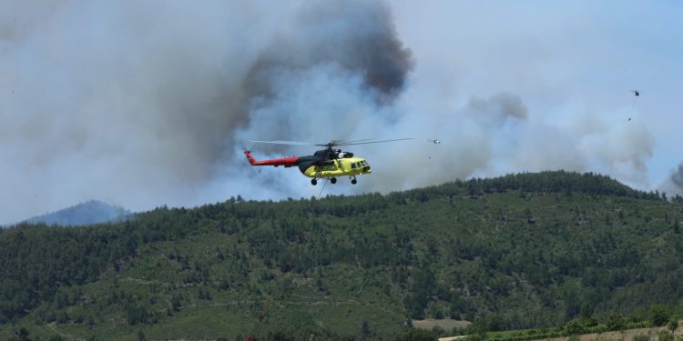 Türkiye’de  orman yangınlarına havadan ve karadan müdahale ediliyor