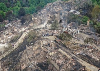 Sakarya ile Bilecik sınırındaki Köprücek köyü, yangında büyük zarar gördü