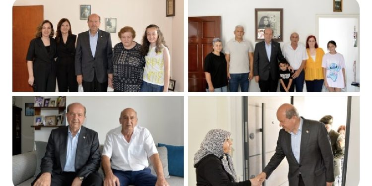 Cumhurbaşkanı Ersin Tatar, TMT mücahidi, gazi ve şehit yakınlarını ziyaret etti