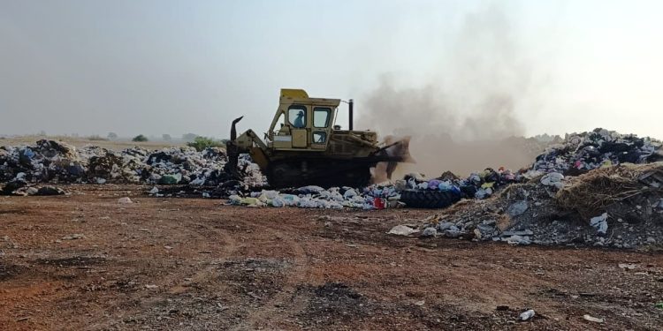 Beyarmudu çöplüğünde ıslah çalışması başladı