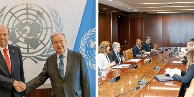 Cumhurbaşkanı Ersin Tatar, BM Genel Sekreteri Antonio Guterres ile görüştü