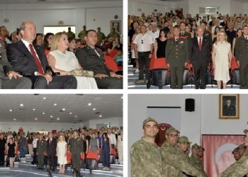 Cumhurbaşkanı Ersin Tatar ve eşi Sibel Tatar, 68’inci Dönem Bedelli Askerlik Ant İçme Töreni’ne katıldı