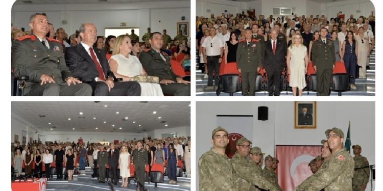 Cumhurbaşkanı Ersin Tatar ve eşi Sibel Tatar, 68’inci Dönem Bedelli Askerlik Ant İçme Töreni’ne katıldı