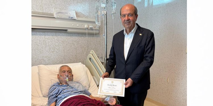 Tatar, TMT mensubu Gazi Nuri Piro’yu tedavi gördüğü hastanede ziyaret etti