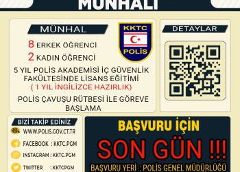 Polis Akademisi’ne KKTC’den alınacak 10 öğrenci için başvurular bugün bitiyor