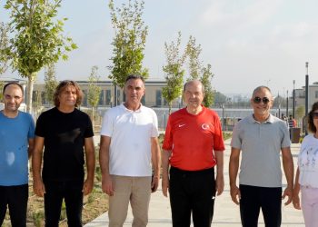 Cumhurbaşkanı Tatar , yapımı devam eden Cumhuriyet Parkı’nı ziyaret etti