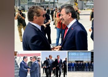 TC  Cumhurbaşkanı Yardımcısı Cevdet Yılmaz, temaslarda bulunmak üzere KKTC’ye geldi