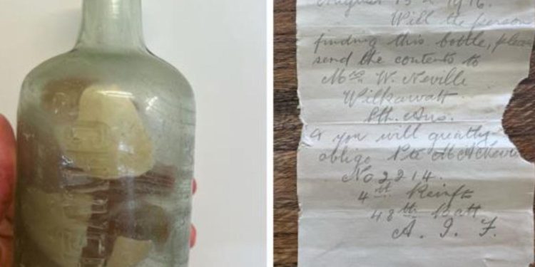 Birinci Dünya Savaşı askerlerinin şişedeki mektupları 100 yıl sonra Avustralya kıyısında bulundu