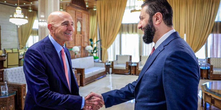 Suriye Cumhurbaşkanı Şara, Şam'da ABD'nin Suriye Özel Temsilcisi Barrack'la görüştü