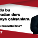 CELAL KARATURE’DEN İSLAM ALEMİNE DERS
