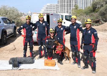 KARK’ın arama kurtarma köpeği Sebil, Tekirdağ’da bir enkaz çalışmasına katıldı