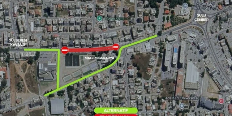 Sakarya kavşağı ile Zorbalar Sokak dönüşü arasındaki güzergâh yarından itibaren trafiğe kapatılacak