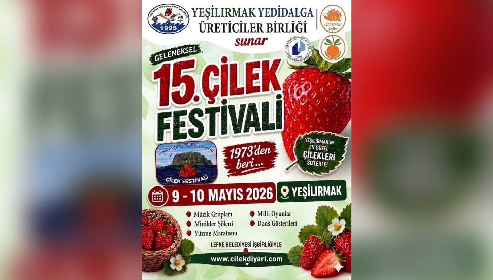 “15. Çilek Festivali” hafta sonu yapılıyor