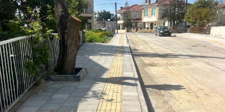Aslanköy’deki drenaj ve kaldırım çalışması tamamlandı