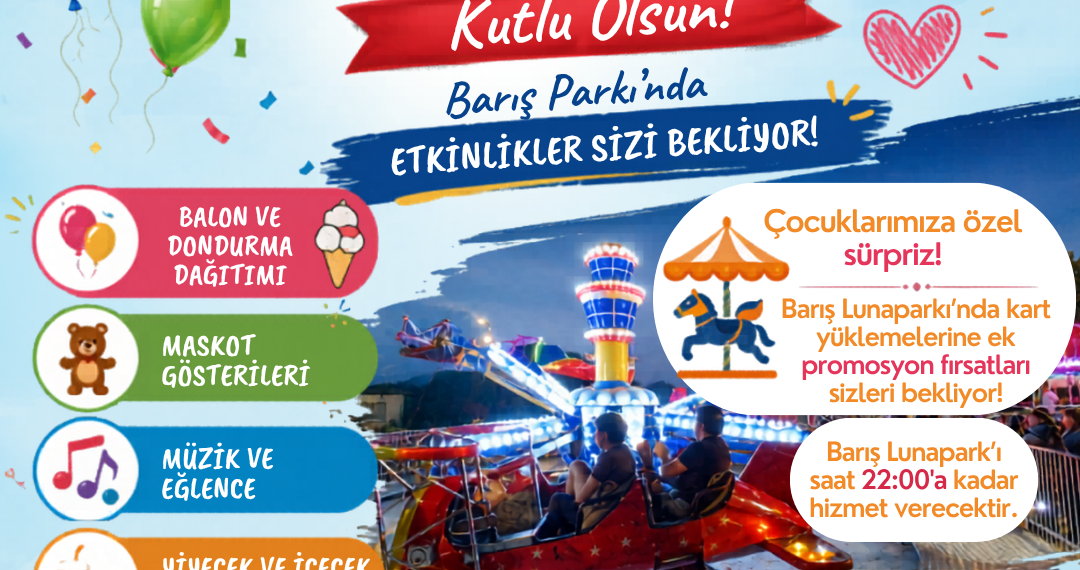 Girne Belediyesi, Barış Parkı’nda çocuklara yönelik etkinlikler düzenleyecek