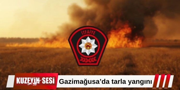 Gazimağusa’da tarla yangını: 30 dönüm buğday ve 40 balya zarar gördü