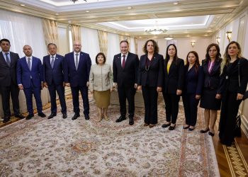 Öztürkler, Azerbaycan Milli Meclisi Başkanı Gafarova ile görüştü