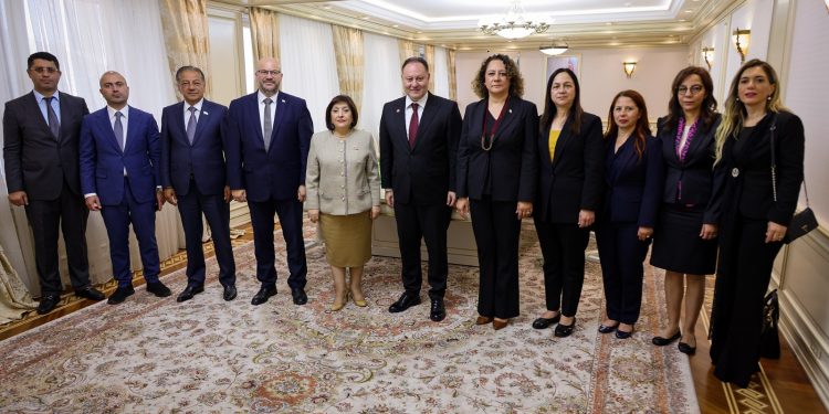 Öztürkler, Azerbaycan Milli Meclisi Başkanı Gafarova ile görüştü