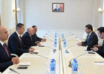 Savaşan, Azerbaycan Milli Meclisi’nde Musa Guliyev ile görüştü