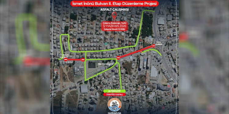 İsmet İnönü Bulvarı’nda yol düzenleme ve asfalt çalışmaları başlıyor