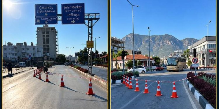 Girne Turizm Liman kavşağındaki trafik ışıklarında arıza