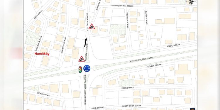 Atatürk Caddesi’nde kavşak düzenlemelerine cumartesi başlanıyor